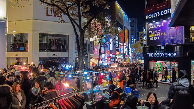 Myeong-dong at night