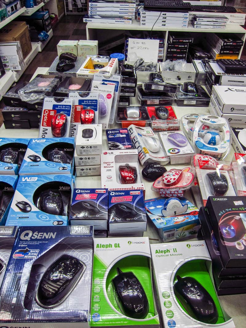 Computer accessories at the Yongsan Electronics Market
