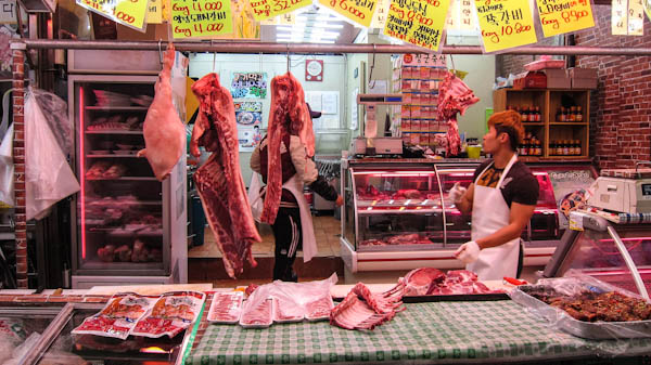 Fresh cut meat at Junggok Jeil Market 