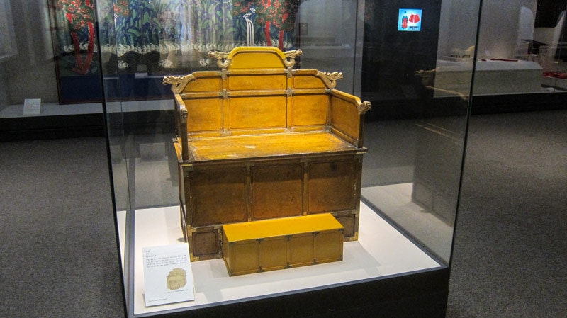 Imperial throne from the Korean Empire at the National Palace Museum in Seoul