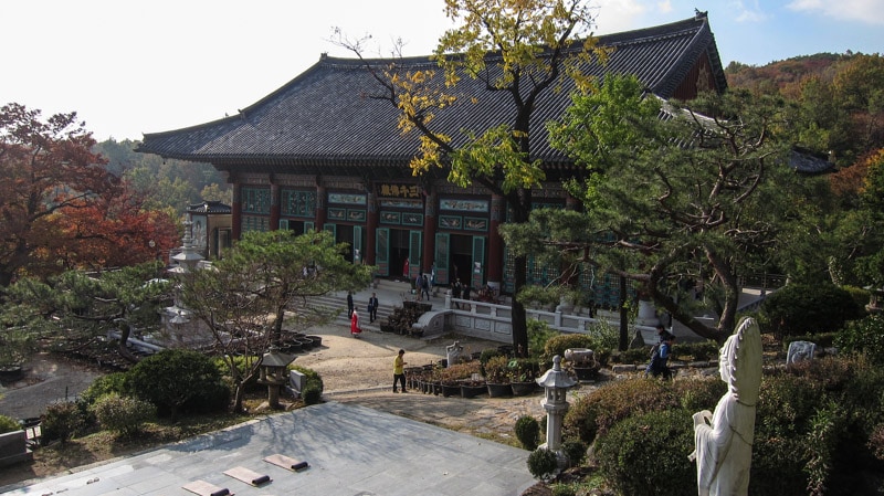Main Buddha Hall at Bongwonsa Temple in Seoul