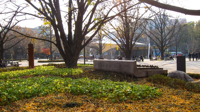 Marronnier Park in Seoul in the fall