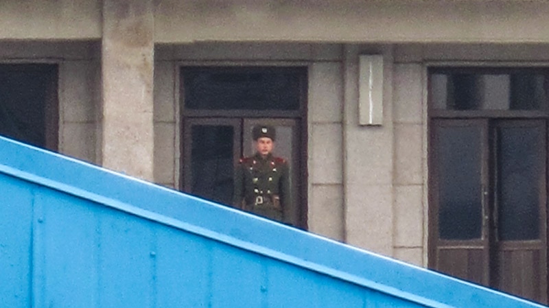A North Korean solider starting right back at you