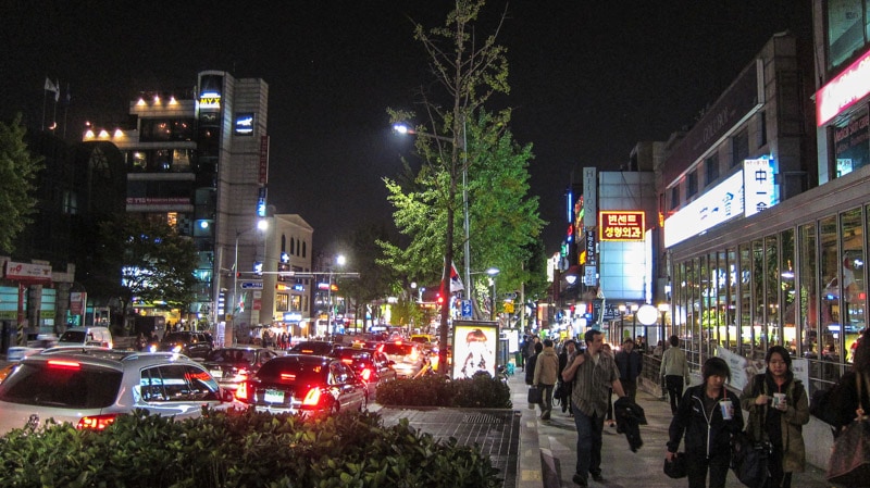 Outside Itaewon Station