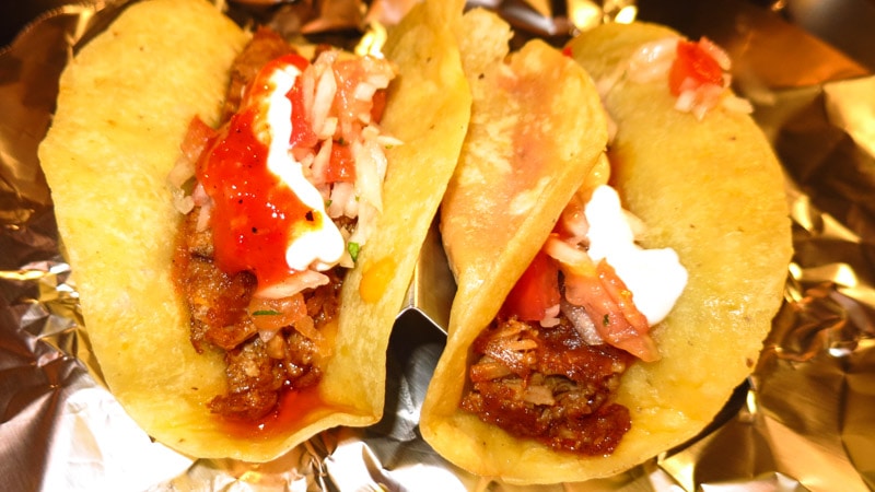 Pork tacos at Gusto Taco in Seoul