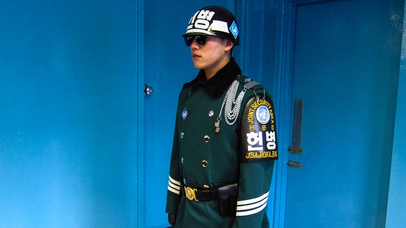 Republic of Korea guard at the DMZ