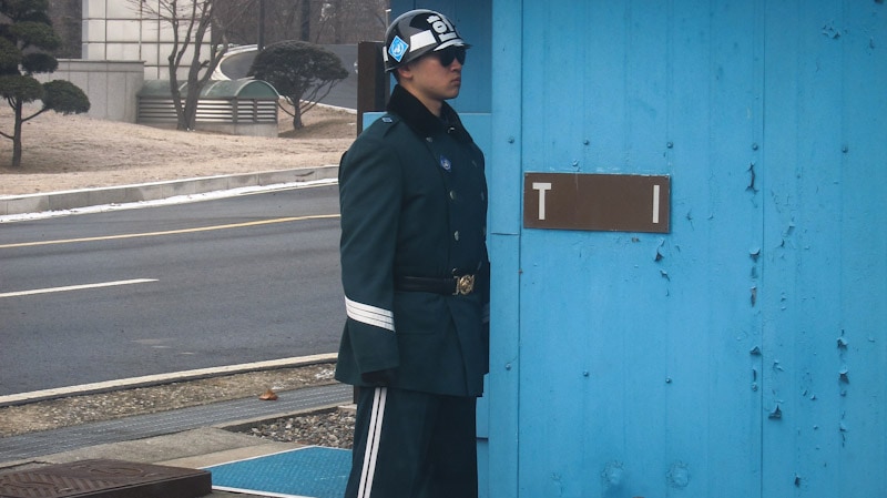 Republic of Korea (ROK) guard at Panmunjom