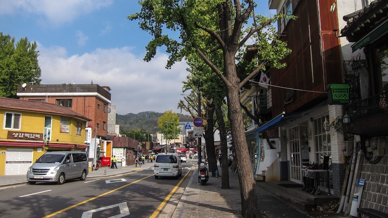 Samcheongdong, Seoul on an autumn day