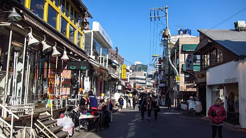 Shops in the Hongdae Area (Hongik University), Seoul