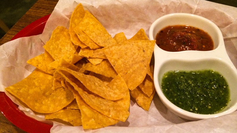 Chips and salsa, on the house, Coreanos Kitchen, Seoul