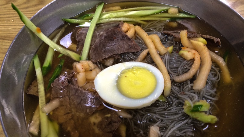 Mul Naengmyeon (chilled buckwheat noodle soup) at Ojang-dong Heungnamjip