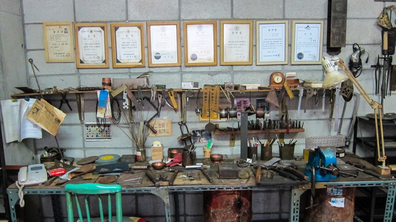 Workshop of metal craftsman