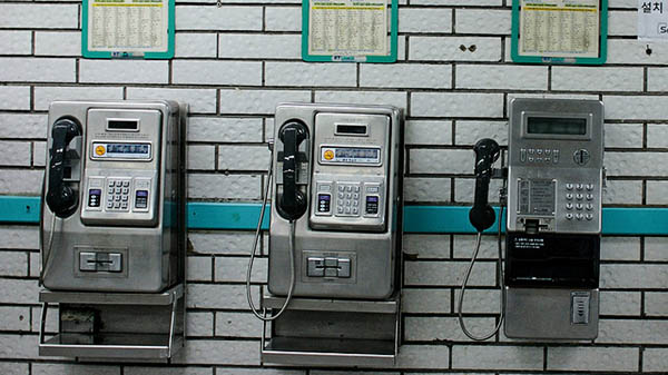 Phones found inside a subway station in Seoul