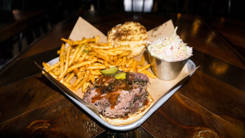 The awesome brisket sandwich at Linus’ Bama Style Barbecue