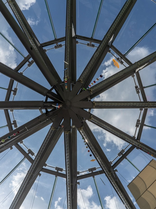 The roof of the pavilion, Oil Tank Culture Park, Seoul, Korea