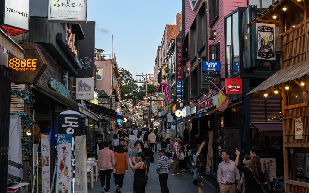 Itaewon in Seoul, Korea