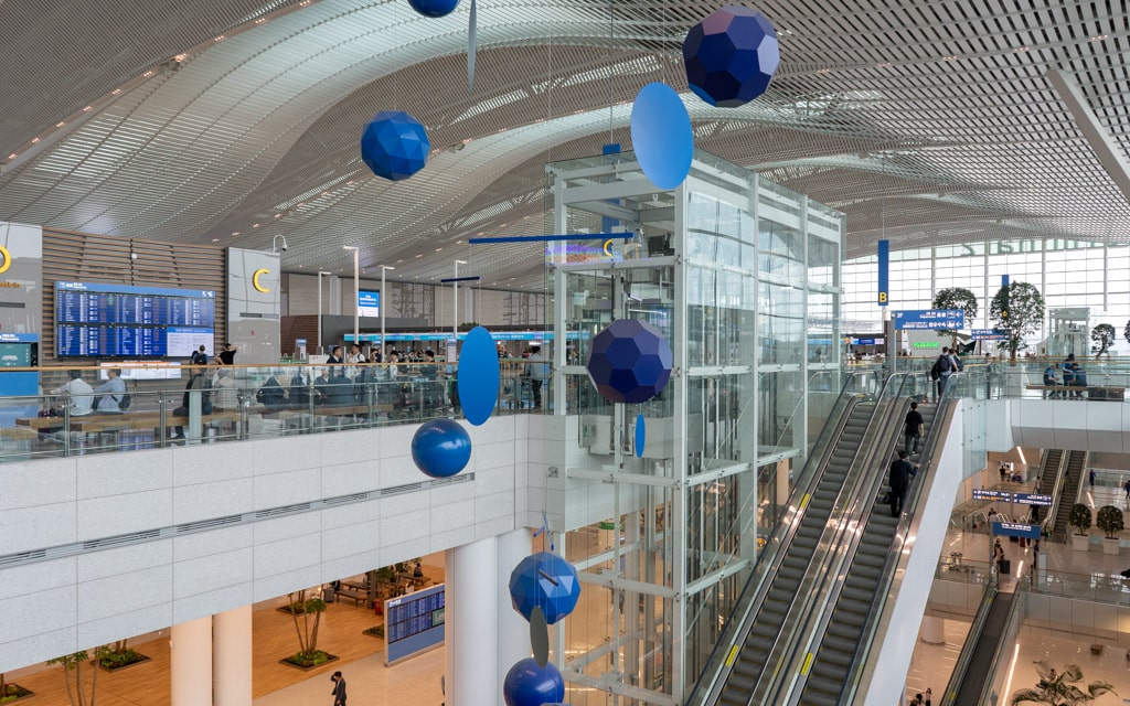 The largest airport in Korea, Incheon International Airport, Seoul, Korea