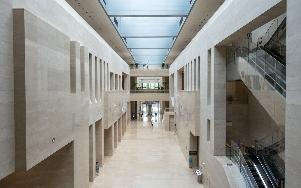 Main corridor of the National Museum of Korea, Seoul, Korea