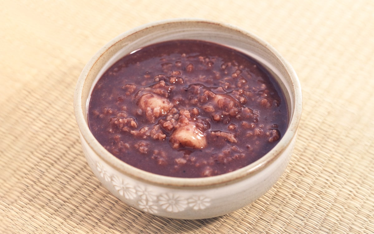 Patjuk (red bean porridge) is widely  eaten on Dongji in Korea, Seoul, Korea