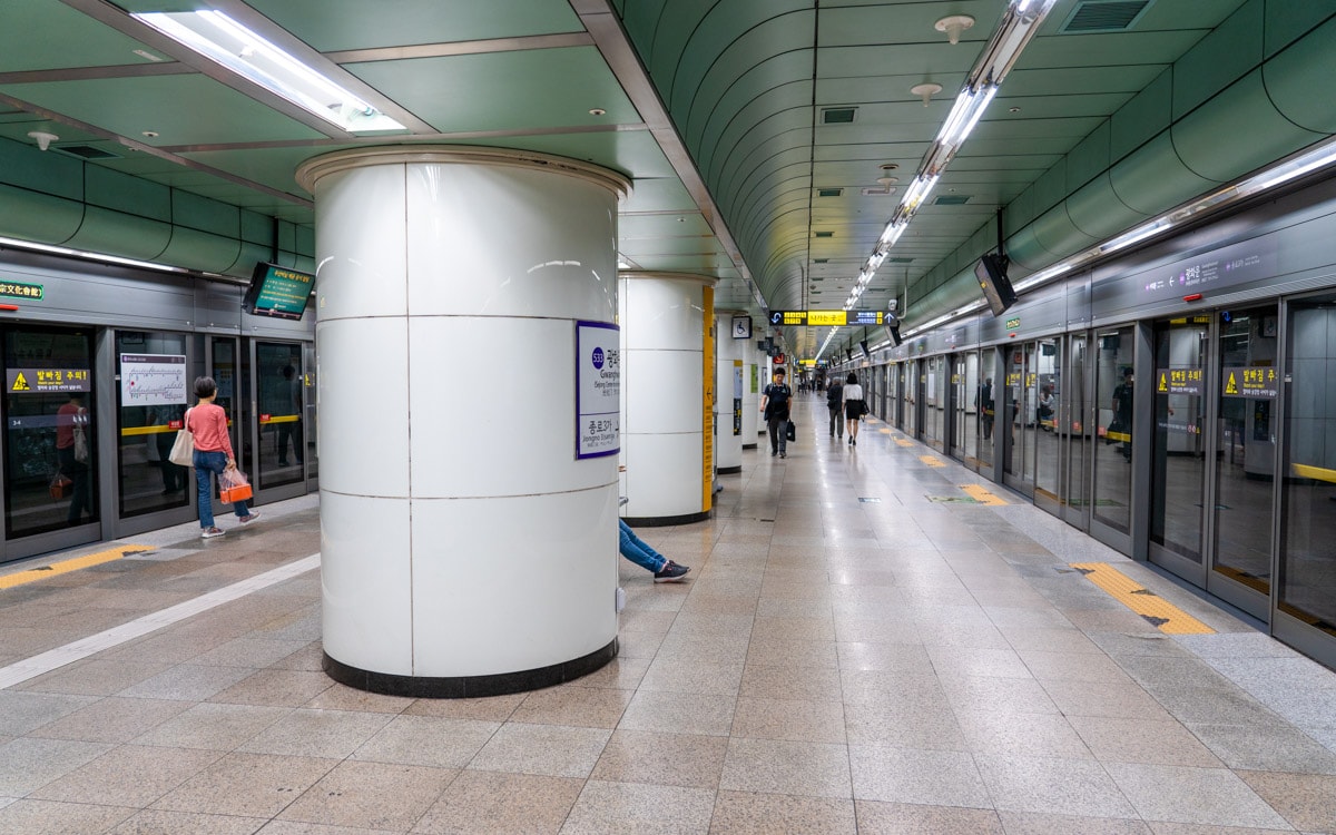 Typical subway station in Seoul, Seoul, Korea