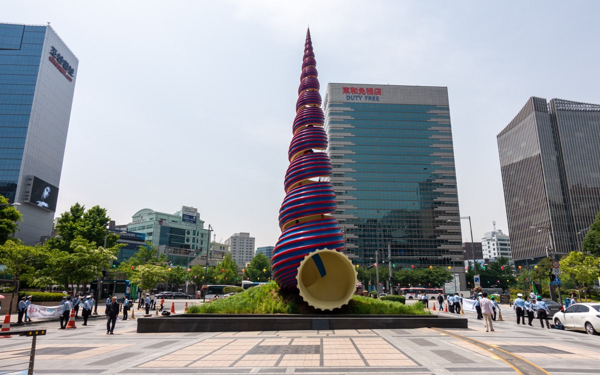 The Spring Sculpture at  Cheonggye Plaza, Seoul, Korea