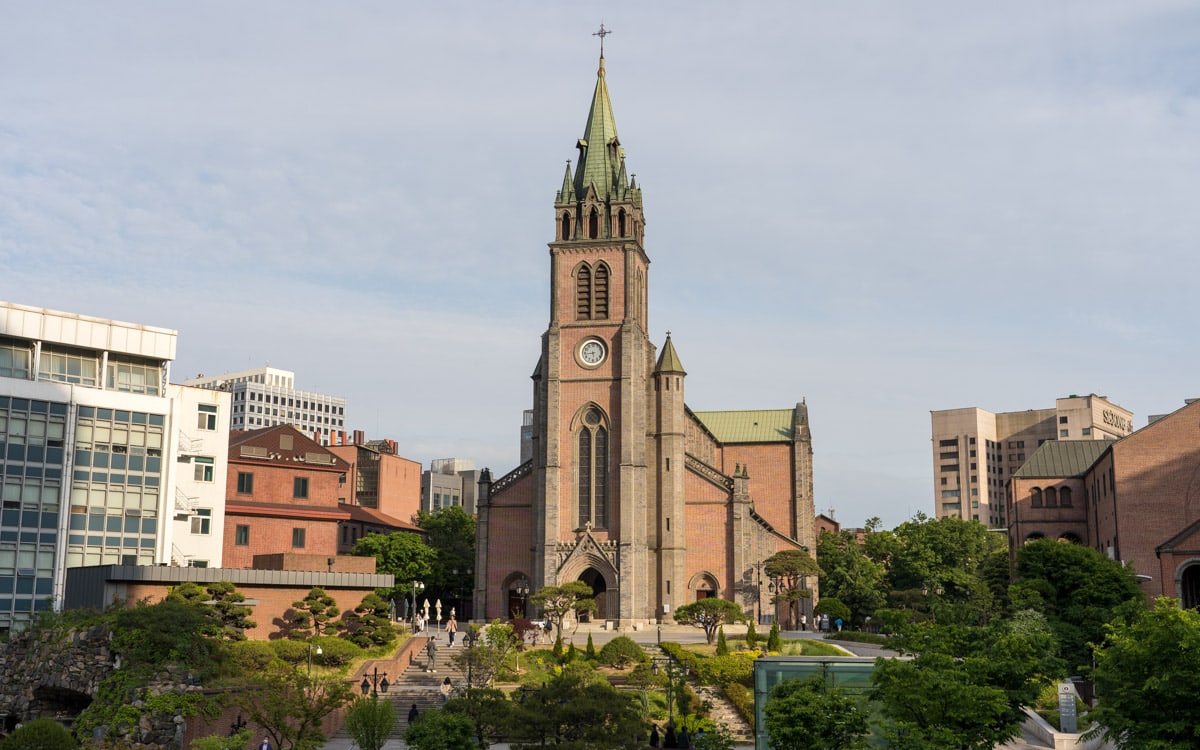 Myeongdong Cathedral in Seoul, Korea