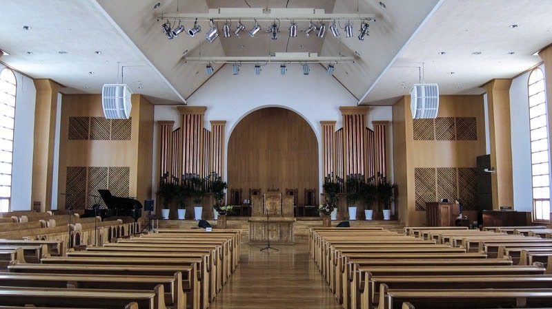 Interior of Seungdong Presbyterian Church, Seoul, Korea